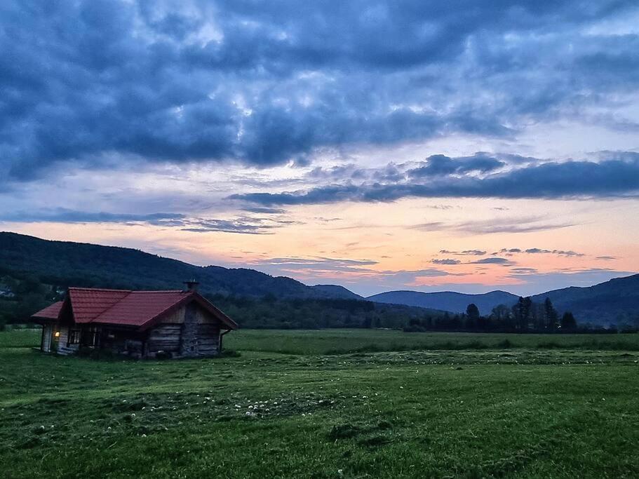 Polanka Beskid Niski Cute Cabin With Spectacular Views Hanczowa Kültér fotó