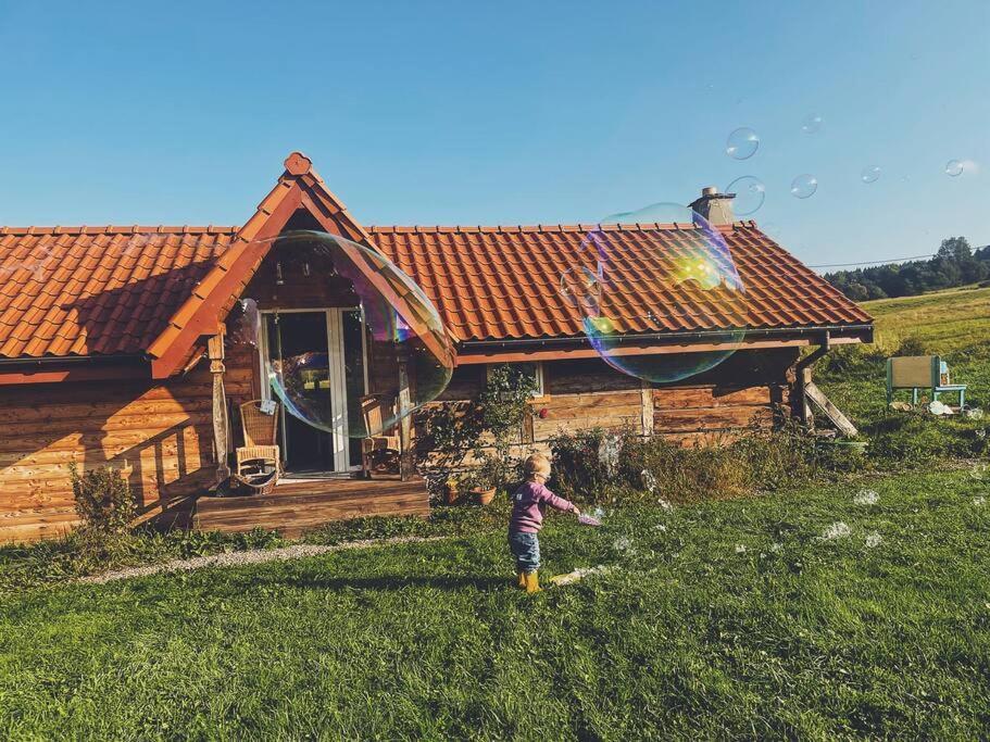 Polanka Beskid Niski Cute Cabin With Spectacular Views Hanczowa Kültér fotó